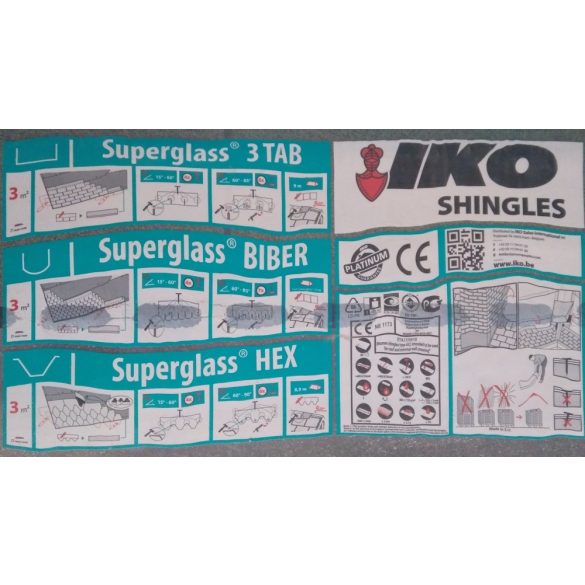 IKO Superglass Biber hódfarkú zsindely (3m2/csomag Amazonas Zöld)